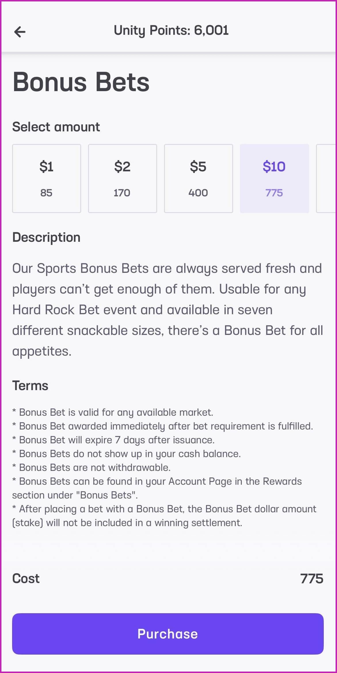 bonus bet redemption